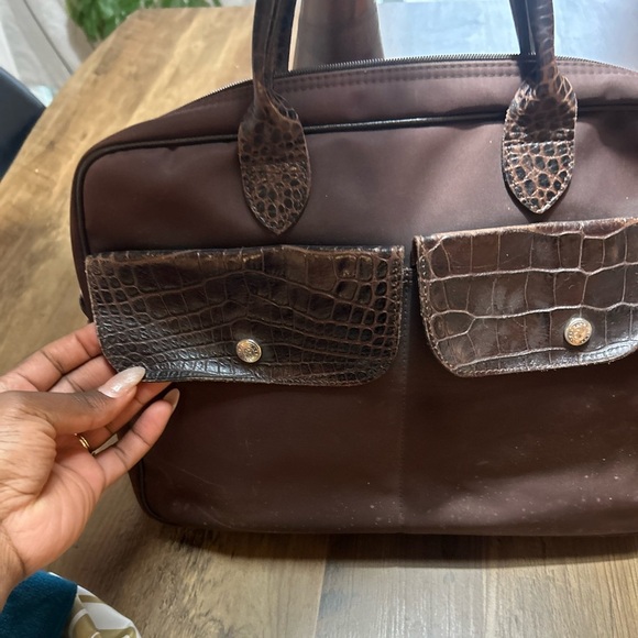 rare vibtage Longchamp Dark Brown purse - Picture 2 of 12